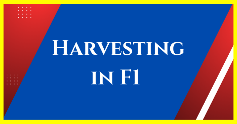 what does harvesting mean in f1