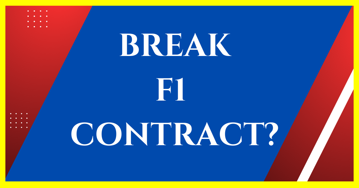 can f1 drivers break contract