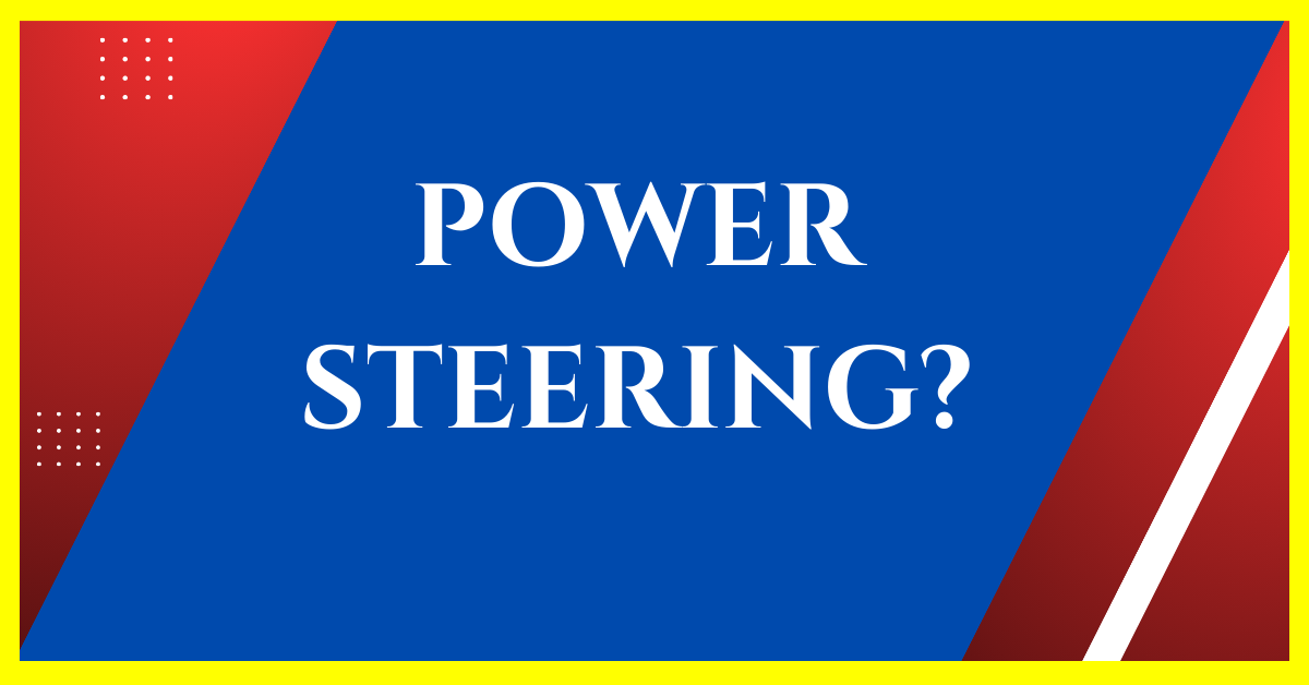 do f1 cars have power steering