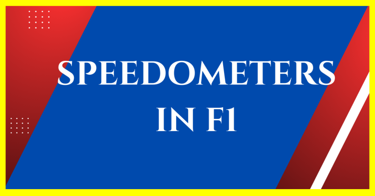 do f1 cars have speedometers