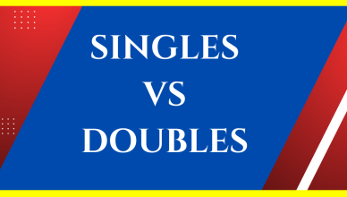 difference between singles and doubles in tennis