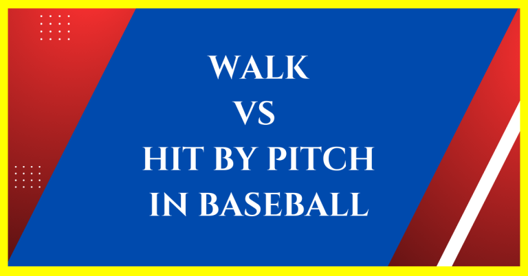 differences between walk and hit by pitch in baseball