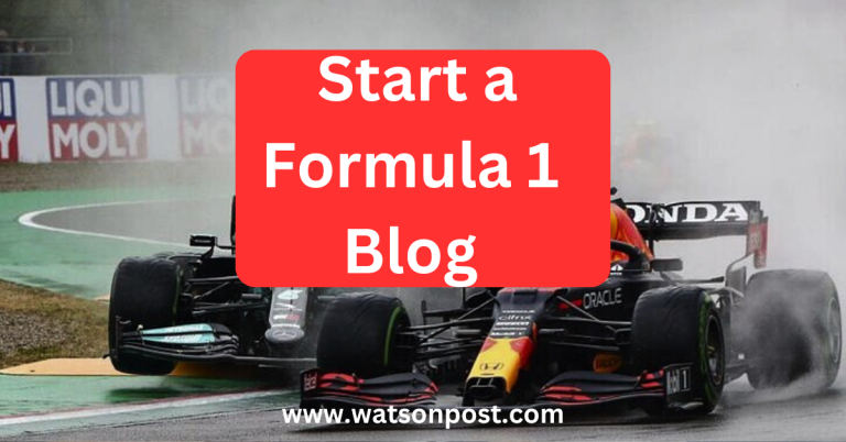 how to start a formula one blog